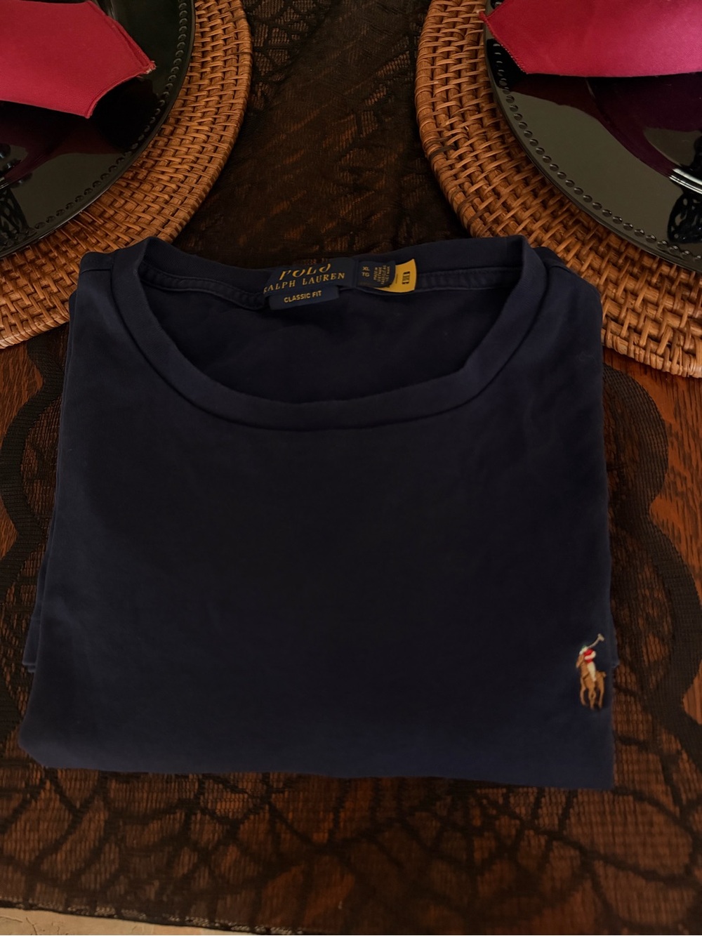 Ralph Lauren Navy Short Sleeve Crew Neck T-Shirt with Pony Logo